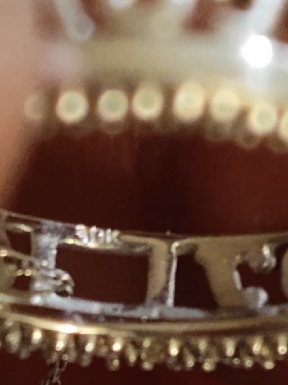 Stunning 10 Karat Diamond Necklace With Pendant With Love Around The Rear - Picture 8 of 9